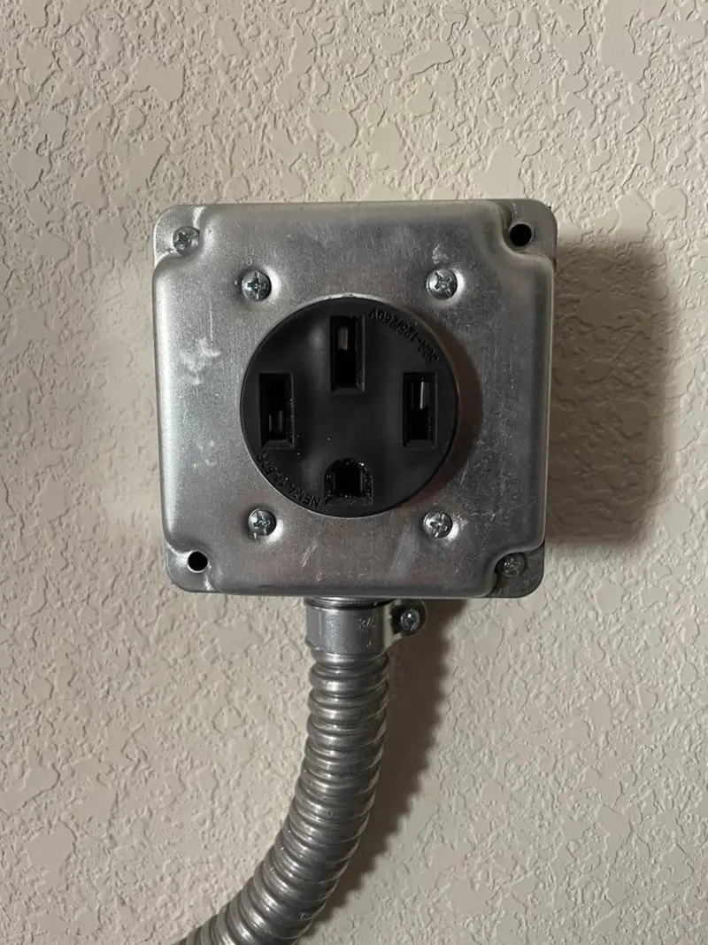 NEMA 14-50 outlet installed for Smart Home Electrical in Corydon